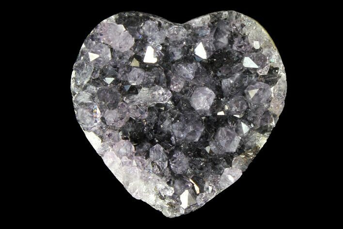 Amethyst Crystal Cluster Heart - Uruguay #128675